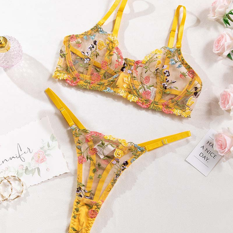 Tie Knot Bralette and Panty Lingerie Set