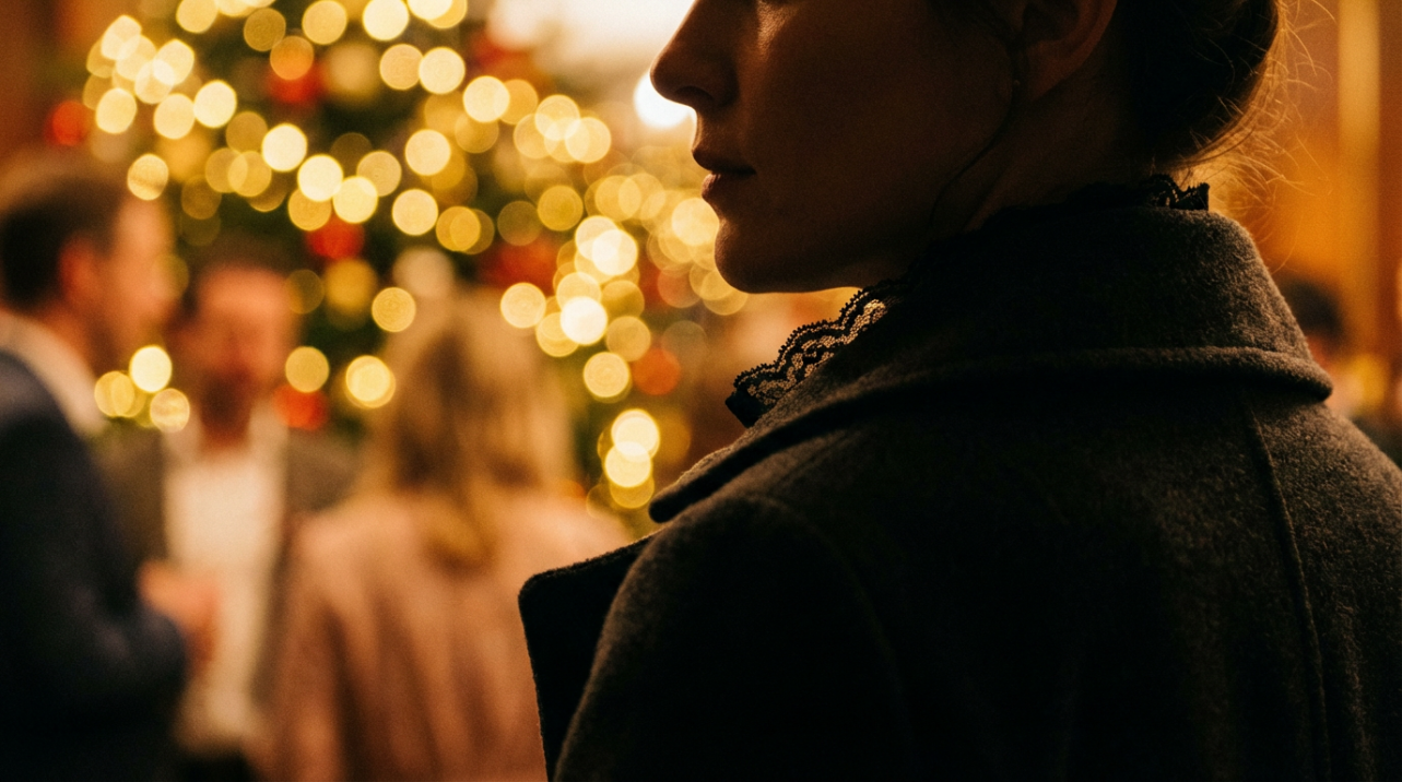 Christmas Party Styling: How to Stay Warm While Subtly Revealing Lace Edges