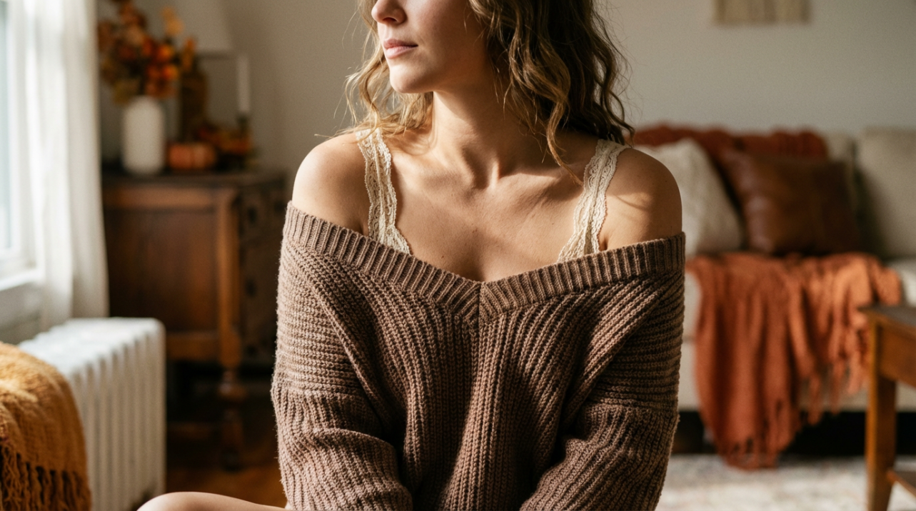 Why a French Bralette Is the Ultimate Partner for Your Off-Shoulder Sweaters