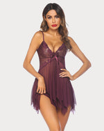 Lace Babydoll Sleepwear Outfits Plus Size Lingeries