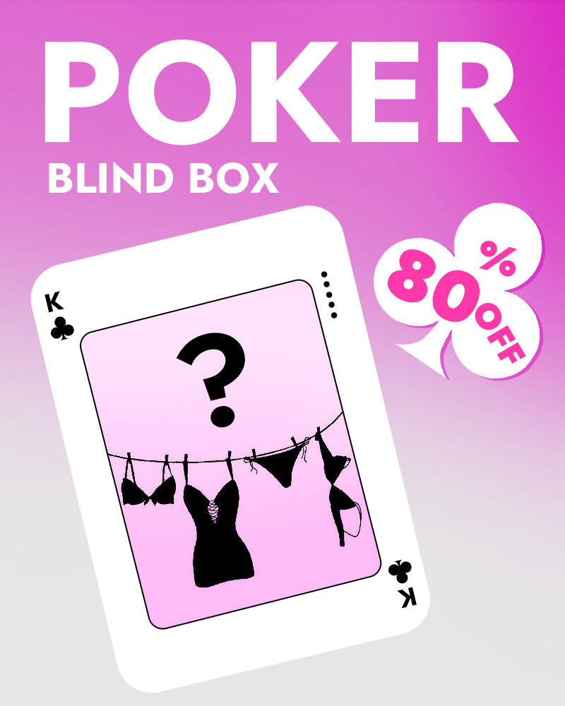Poker Blind Box featuring lingerie: Mystery lingerie box with 80% off offer.