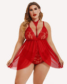 avidlove plus size lingerie for women lace babydoll mesh choker sleepwear l 5xl