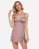 avidlove floral lingerie for women satin lace mini dress v neck nightgown