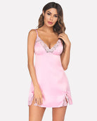 avidlove lingerie for women satin lace mini dress v neck nightgown sexy boudoir outfits b0d2nq86ry