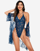 avidlove women sexy lingerie set 2 piece lace kimono robe with lace teddy lingerie bodysuit