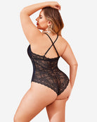 avidlove lingerie for women snap crotch teddy bodysuit contrast lace one piece mini babydoll