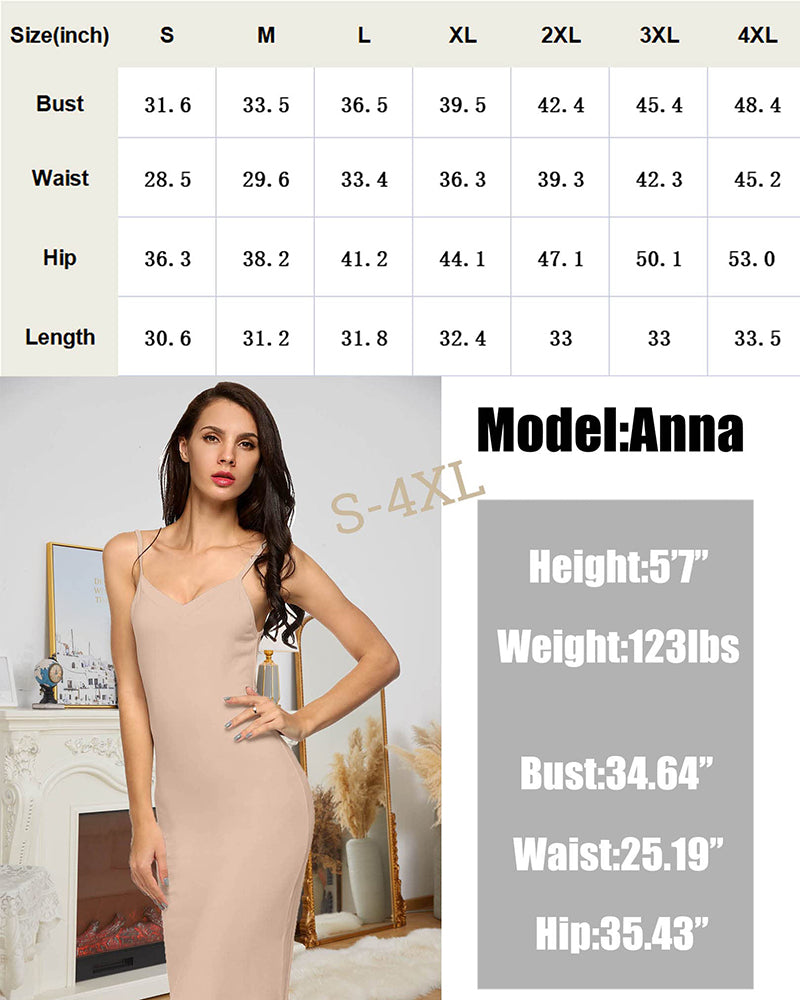 avidlove women full slips sexy chemise nightgown v neck straight dress nightwear s 4xl