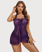 avidlove women lace babydoll open front sleepwear halter nighty