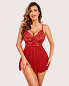 avidlove women lingerie lace babydoll strap chemise halter teddy v neck sleepwear