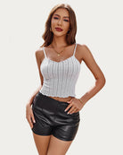 avidlove lingerie camisole for women v neck crop top knit spaghetti strap ribbed tank top