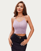 avidlove lingerie camisole for women v neck crop top knit spaghetti strap ribbed tank top