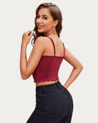 avidlove lingerie camisole for women v neck crop top knit spaghetti strap ribbed tank top