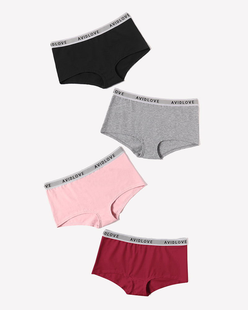 Avidlove cotton full coverage shorts in multiple colors. Low-rise design, Avidlove brand.