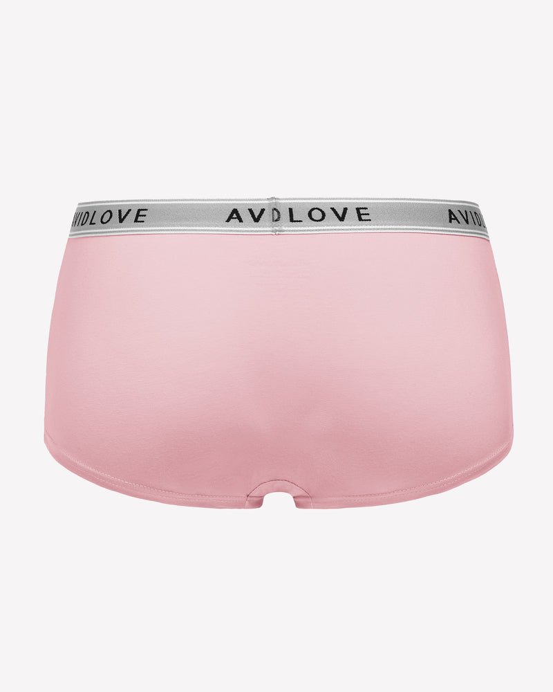 Avidlove Cotton Panties Full Coverage Shorts in Pink with Brand Logo