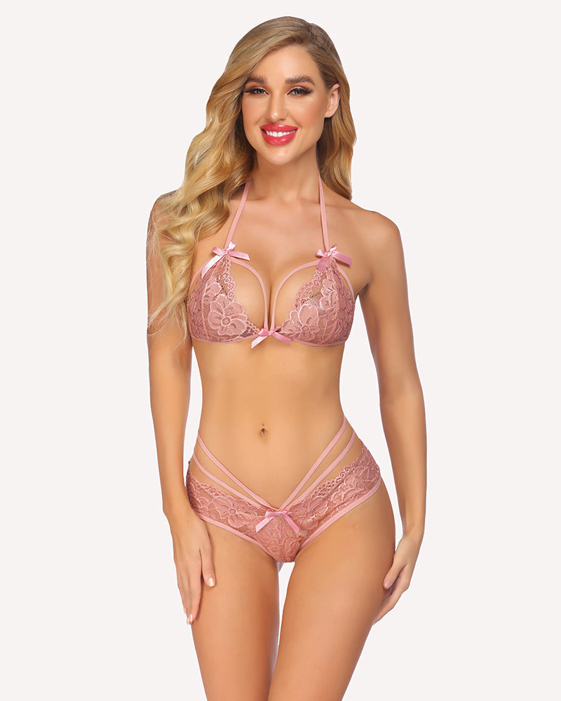 avidlove lingerie lace babydoll 2 piece sexy bra and panty sets