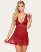 avidlove lace babydoll strap chemise halter teddy v neck mesh nightgown