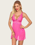 avidlove women lace babydoll strap chemise halter teddy v neck mesh nightgown