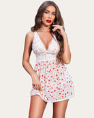 avidlove butterfly print women lingerie lace babydoll strap halter v neck mesh nightgown