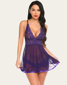 avidlove lace babydoll strap chemise halter teddy v neck mesh nightgown