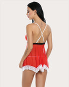 avidlove womens christmas lingerie red santa babydolls chemises set