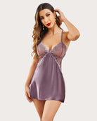 avidlove lingerie v neck nightwear satin sleepwear lace chemise mini teddy