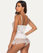 avidlove sexy pajama set for women lace cami and shorts two piece satin lingerie