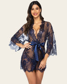 avidlove womens lace kimono robe babydoll lingerie mesh nightgown s 5xl