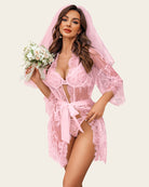 avidlove lace kimono robe babydoll lingerie mesh nightgown s 5xl