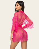 avidlove lace kimono robe babydoll lingerie mesh nightgown s 5xl