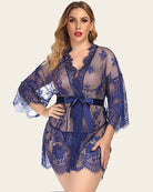 avidlove womens lace kimono robe babydoll lingerie mesh nightgown s 5xl