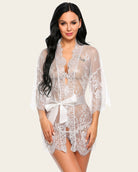 avidlove womens lace kimono robe babydoll lingerie mesh nightgown s 5xl