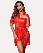 avidlove women kimono robe floral lace babydoll lingerie sheer mesh nightgown