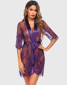 avidlove women kimono robe floral lace babydoll lingerie sheer mesh nightgown