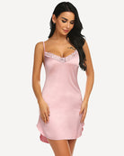 avidlove womens sexy satin sleepwear lace mini full slip chemises dress