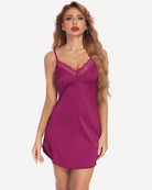 avidlove womens sexy satin sleepwear lace mini full slip chemises dress