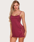 avidlove women satin lace chemise nightgown sexy full slips sleepwear