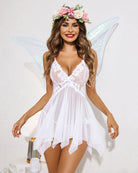 avidlove plus size lace butterfly print babydoll lingeries