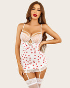 lace print full slips dress no stockings with garter belt