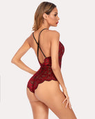 avidlove women one piece lingerie deep v teddy sexy lace bodysuit