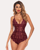 avidlove women lace one piece teddy lingerie deep v lace bodysuit with snap crotch