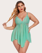 avidlove plus size lace babydoll v neck sexy strap sleepwear