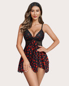 avidlove women lingerie lace babydoll v neck sexy sleepwear strap chemise