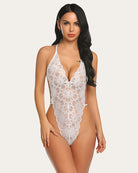 avidlove one piece lingerie deep v lace bodysuit mosaic lace teddy mesh skirt