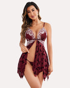 avidlove women lace lingerie front closure babydoll v neck nightwear