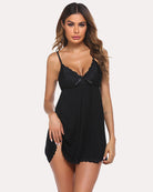 avidlove lace leopard v neck babydoll nightgown