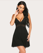 avidlove babydoll nightgown chemises lace modal sleepwear v neck full slip sleep dress