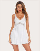 avidlove lace print sleepwear v neck full slip sleep dress