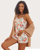 avidlove women heart print cami pajama set lace trim short pj set with shorts