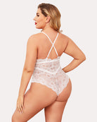 avidlove women pius size snap crotch lingerie sexy lace bodysuit deep v teddy one piece