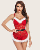 avidlove christmas lingerie sexy santa costume for women lace babydoll chemise